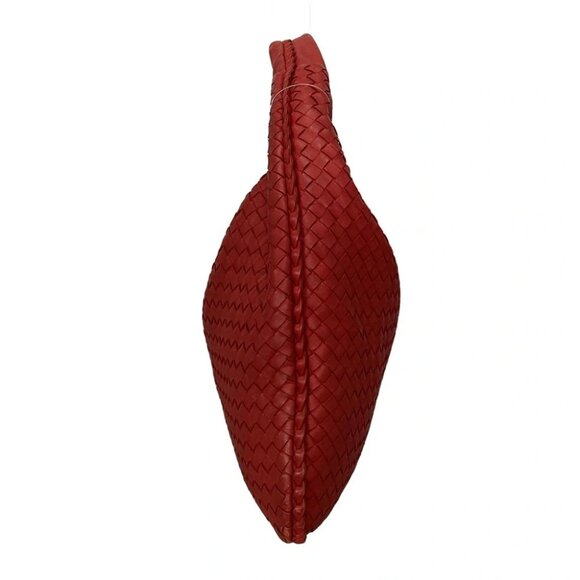 Auth BOTTEGA VENETA Large Veneta bag - Red Leather Handbag - Picture 3 of 14